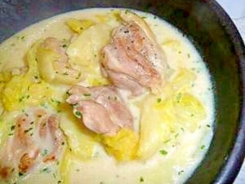 白菜と鶏肉のクリーム煮
